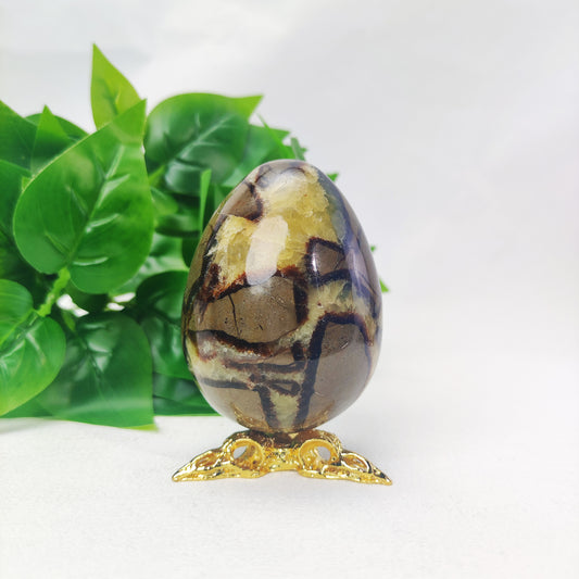 Septarian Egg with Raven Holder