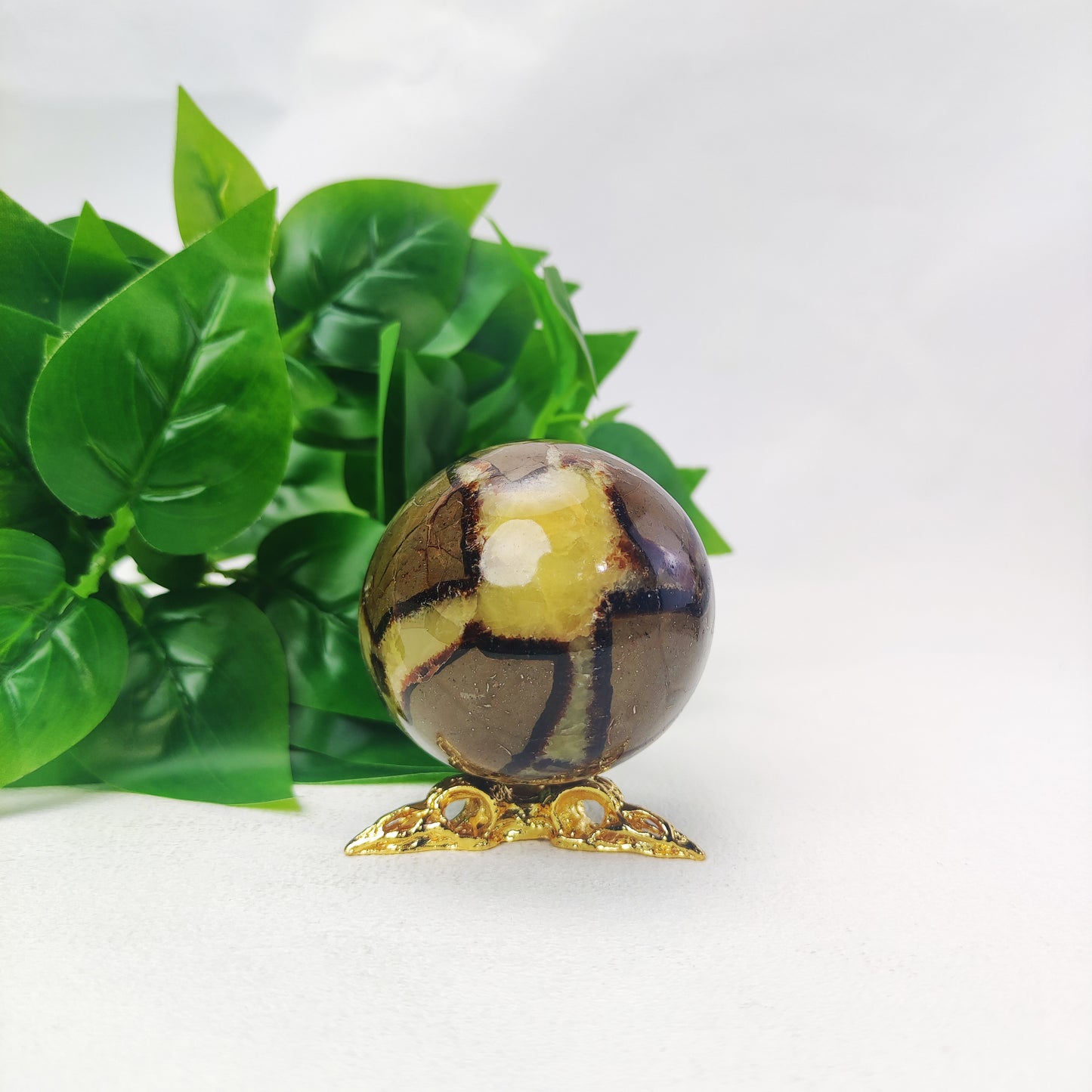 Septarian Egg with Raven Holder