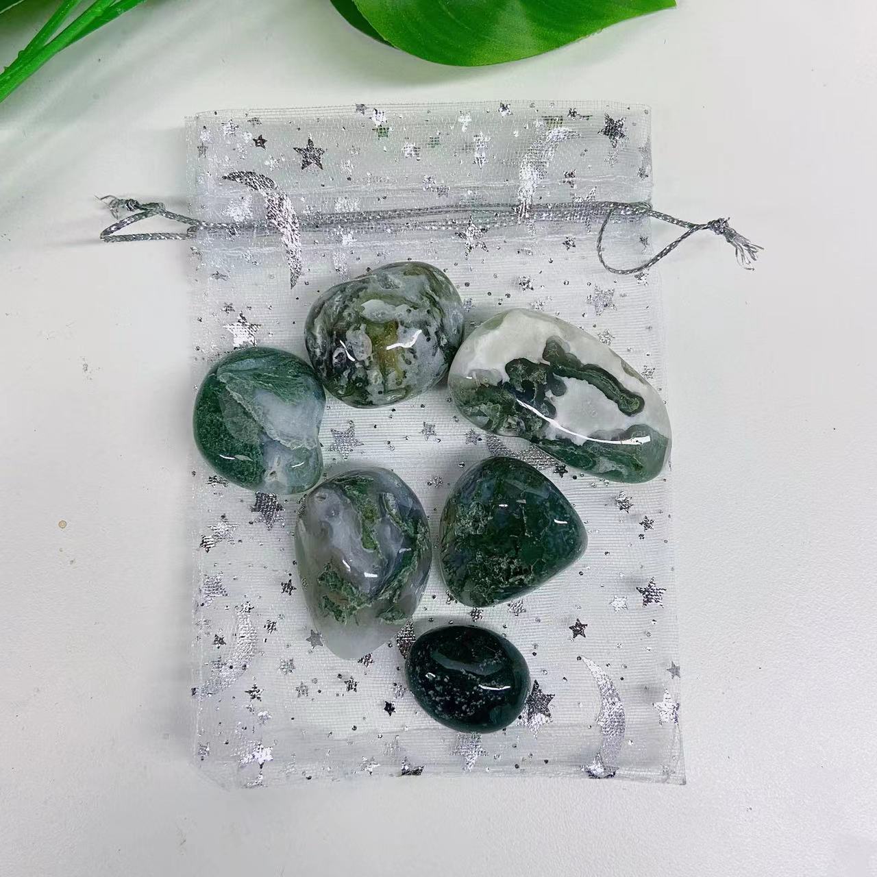 Moss Agate Tumbled Crystals