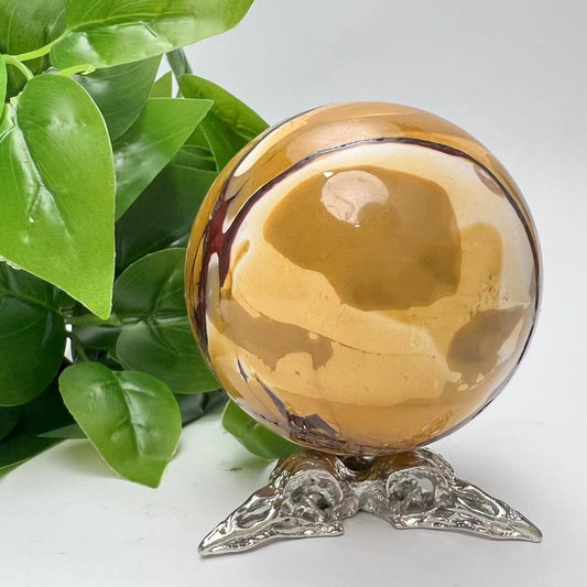 Mookaite Sphere with Raven Holder