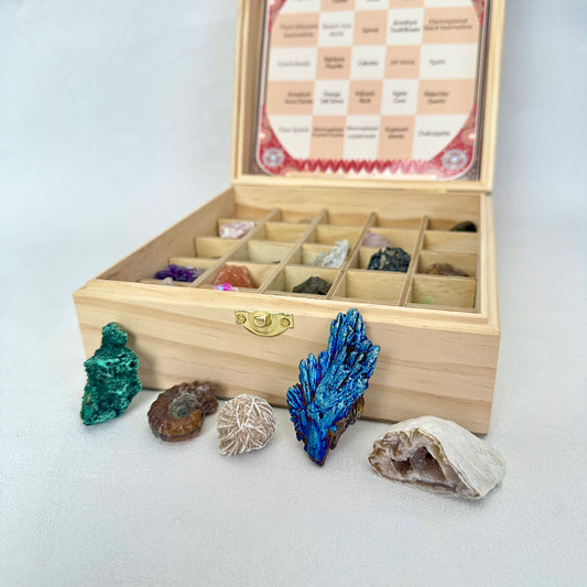 Crystal Raw Set (25pcs & Wooden Box)