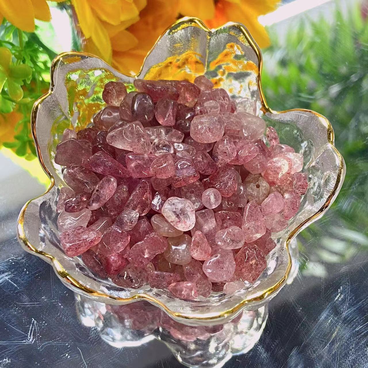 Natural Crystal Chip Beads For Bracelets